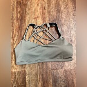 lululemon athletica Olive Strappy Sports Bra Womens size 8
